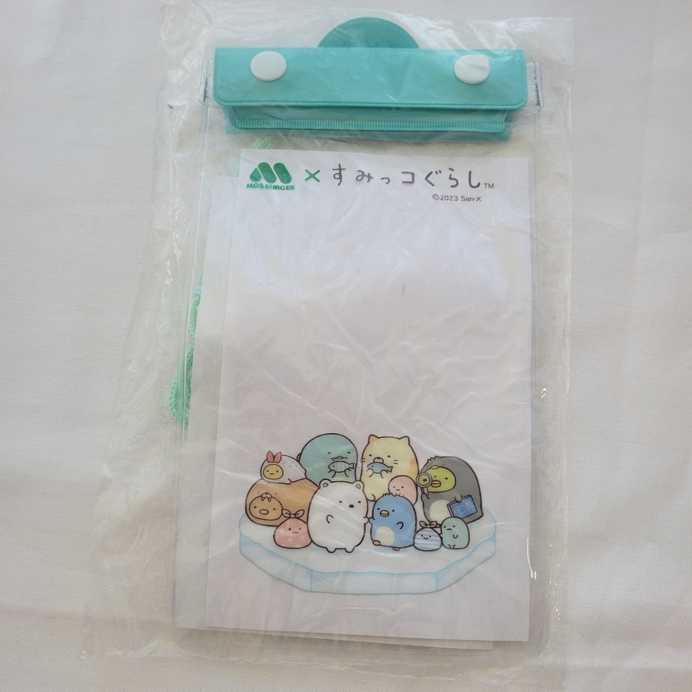 Sanrio X Sumikko Gurashi Mos Burger Collaboration Clear Case With Lanyard New
